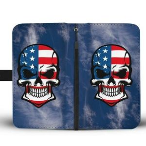 USA skull wallet/phone case